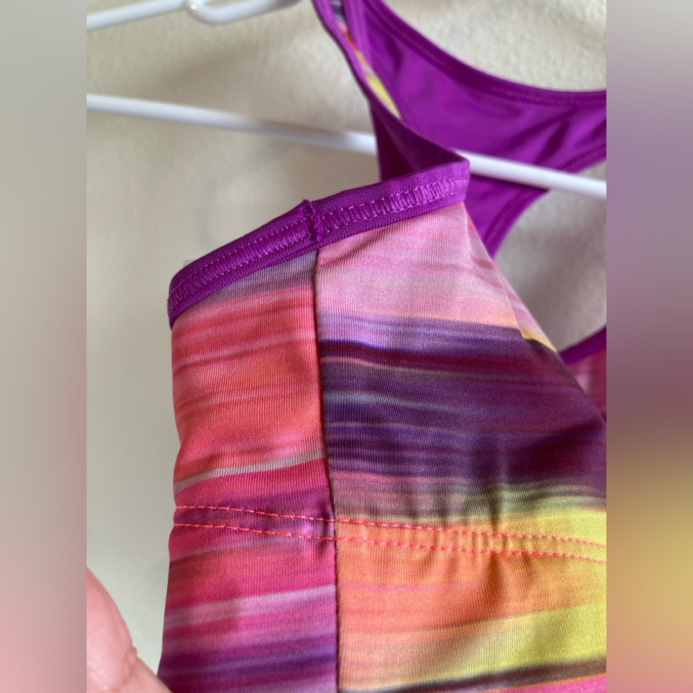 C9 by Champion Reversible Striped/Purple Sports Bra Size S/M - Picture 3 of 9